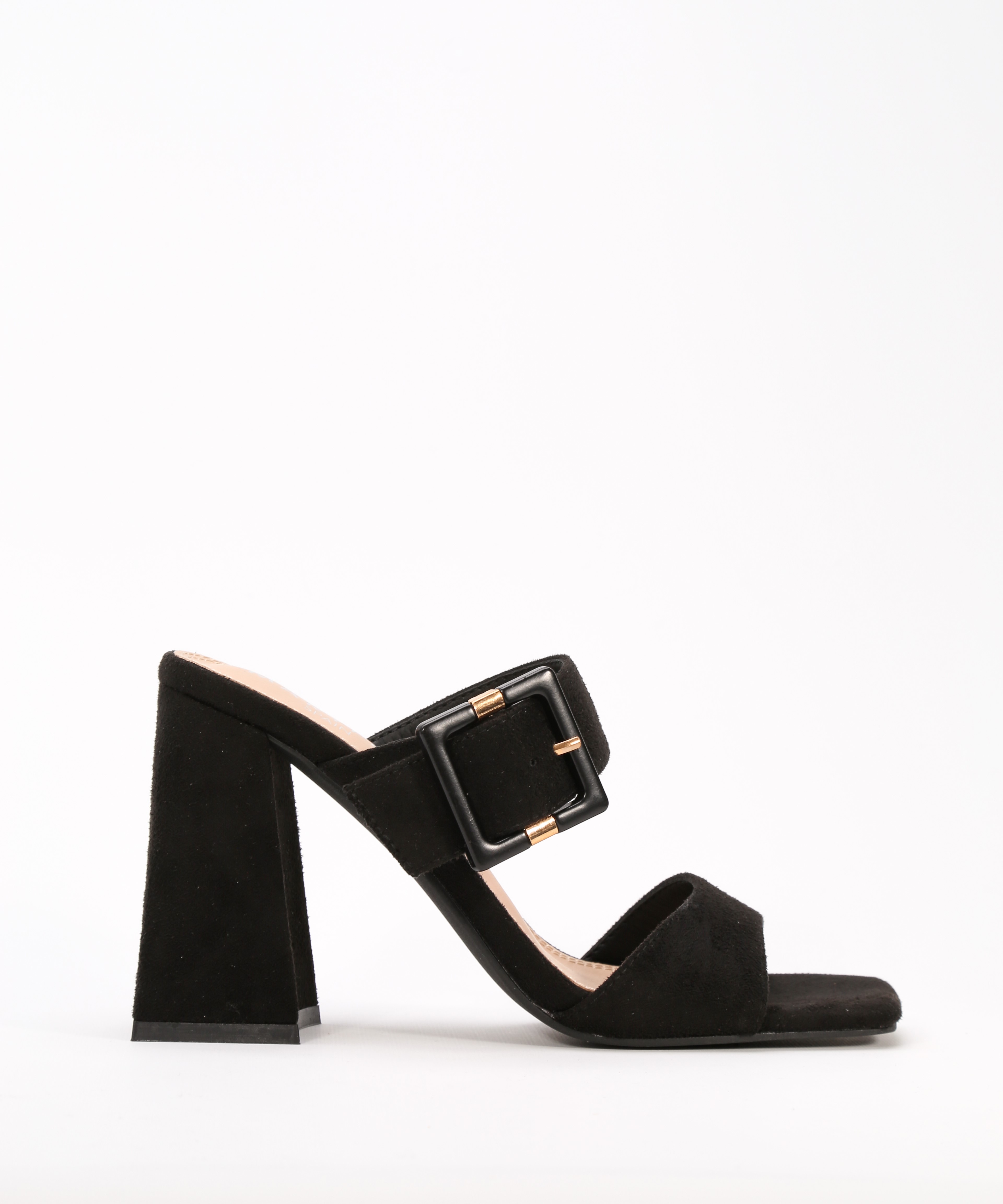 Sandalias tacón adorno hebilla